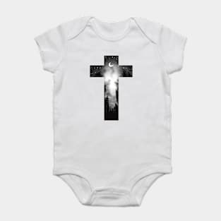 Cross tattoo forest negative Baby Bodysuit